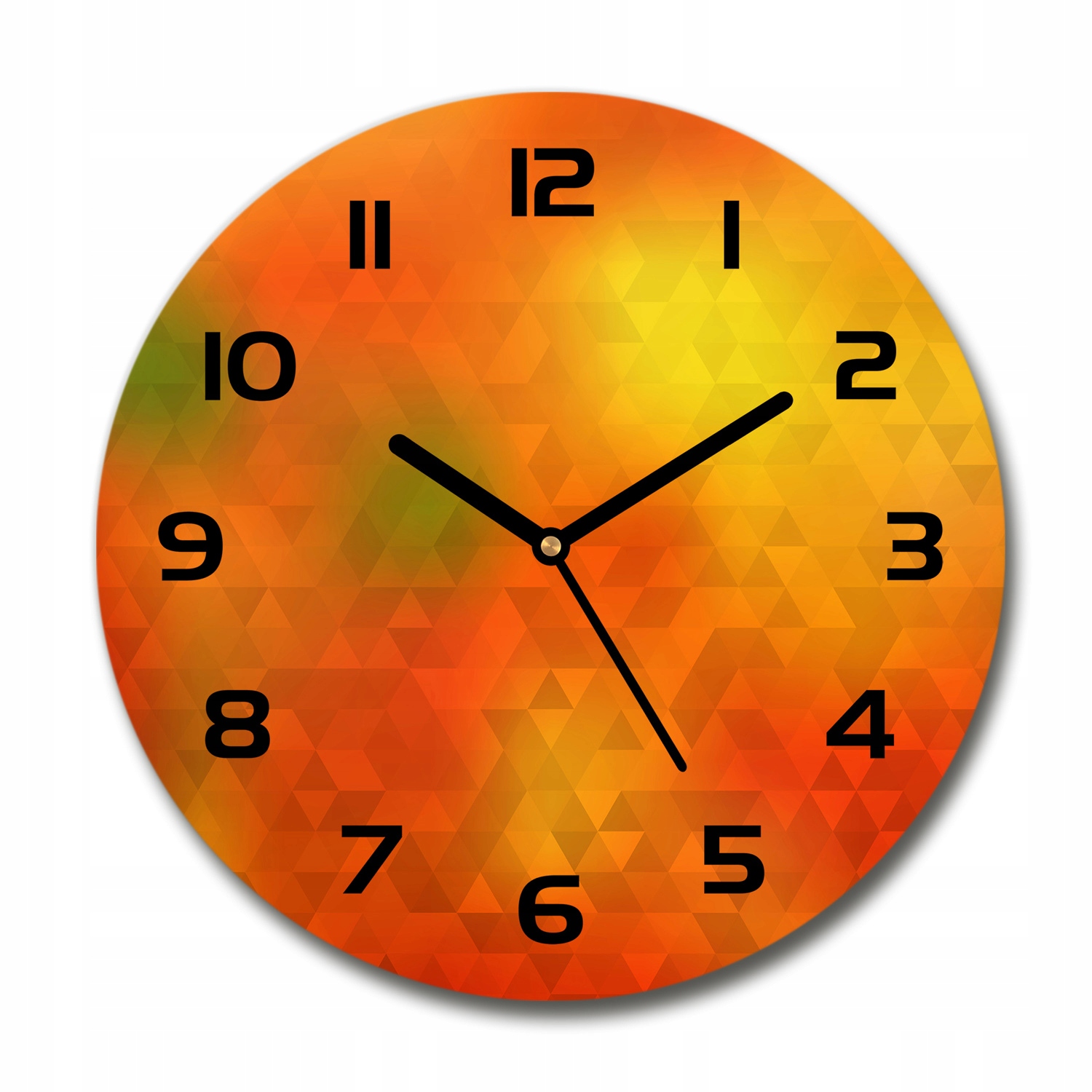 

Zegar szklany na ścianę Abstrakcja trójkąty fi 30