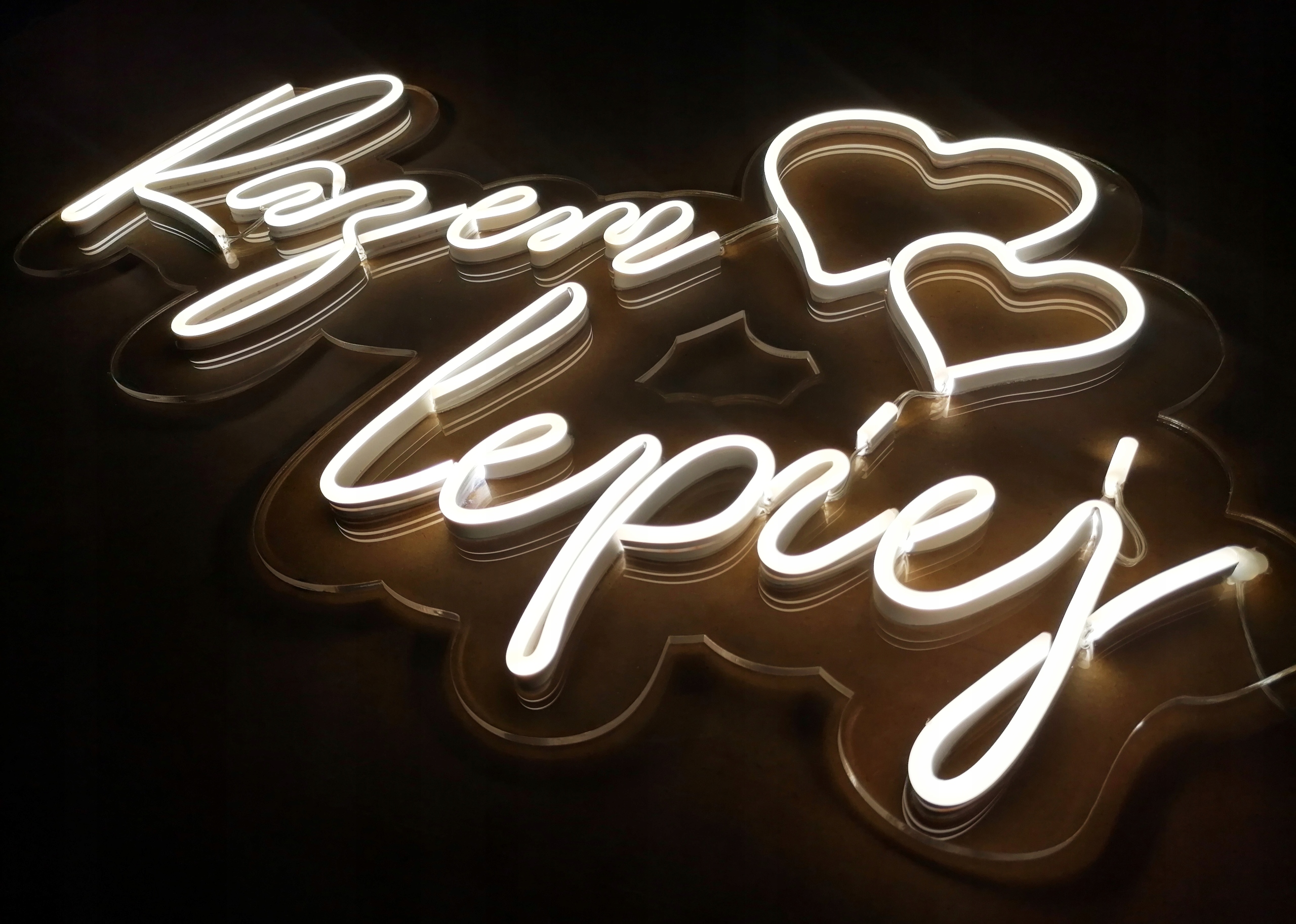 Neon LED Razem lepiej z sercem, ślub wesele dekoracja Marka inny