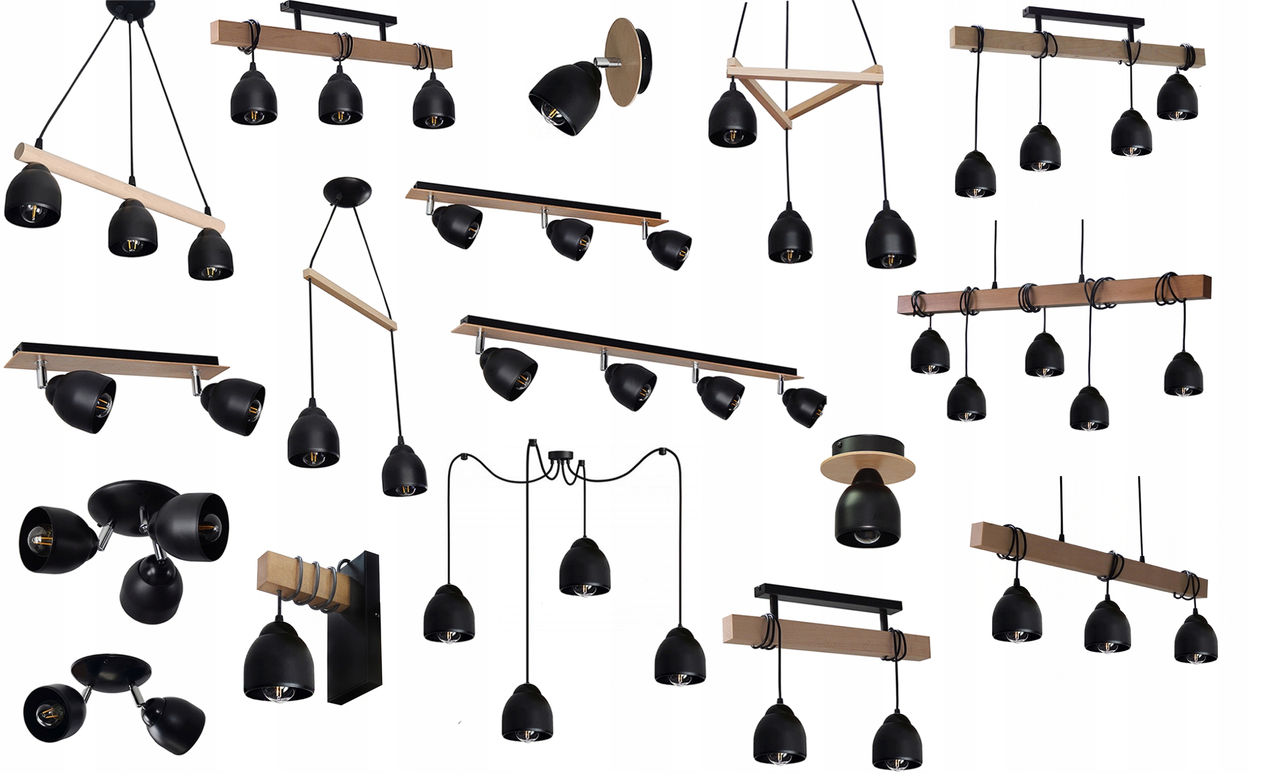 LAMPA PLAFON SUFITOWY 022-2PL LED DREWNO ŁEZKA E27 Rodzaj plafon