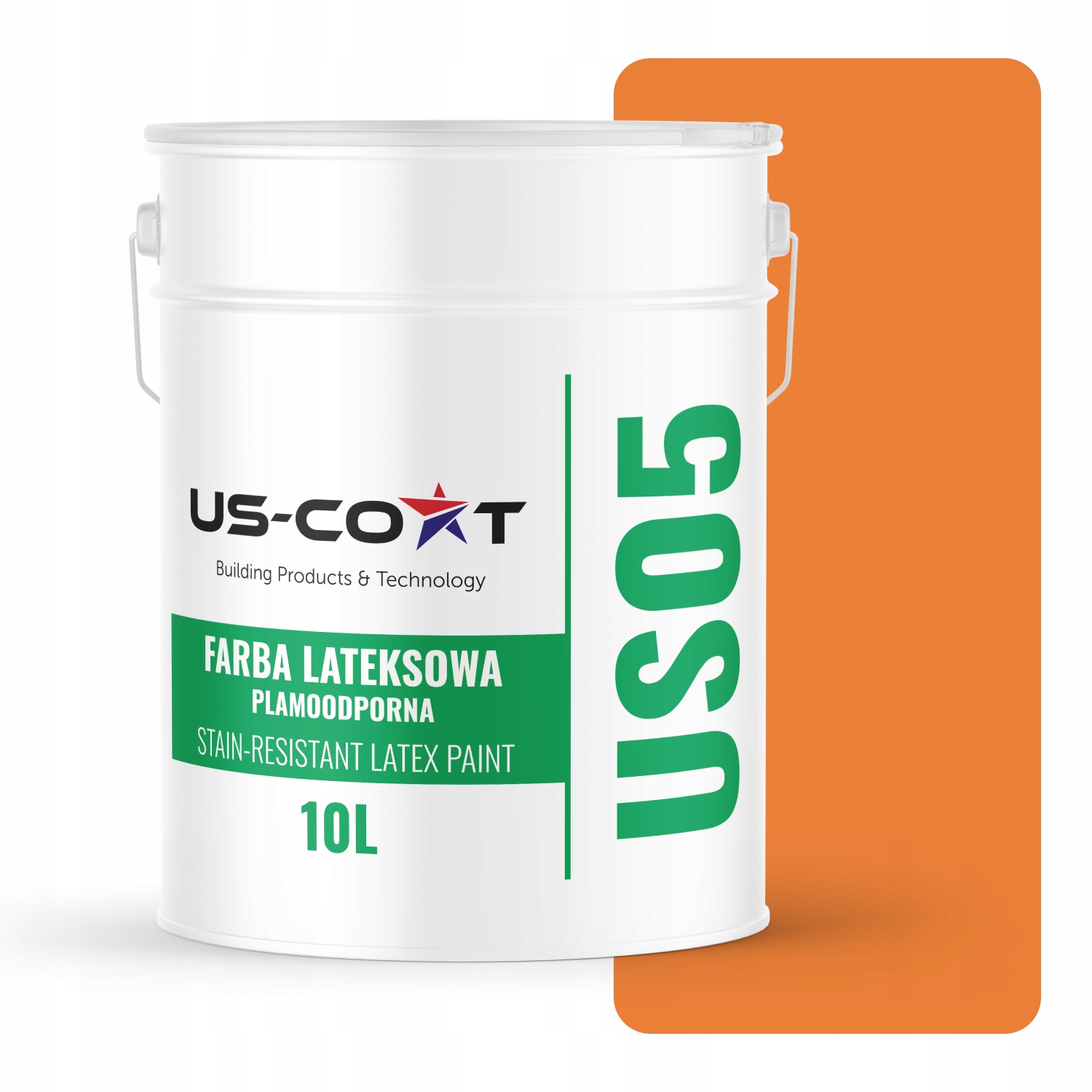 Latexová Farba Odolná Voči Škvrnám Oranžová Farba Intenzívna H5933 10L Matná