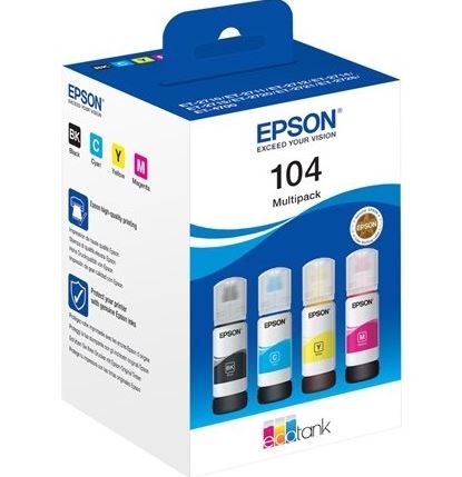 Inkoust Epson 104 C13T00P640 4x65ml Cmyk Originál ET2710 ET2715 ET2720 ET4700