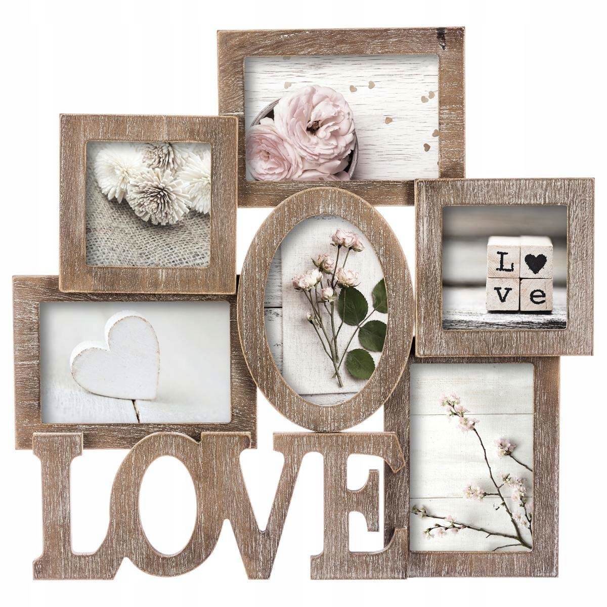 

Ramka Na Zdjęcia Z Napisem Love 6 Foto Kolaż