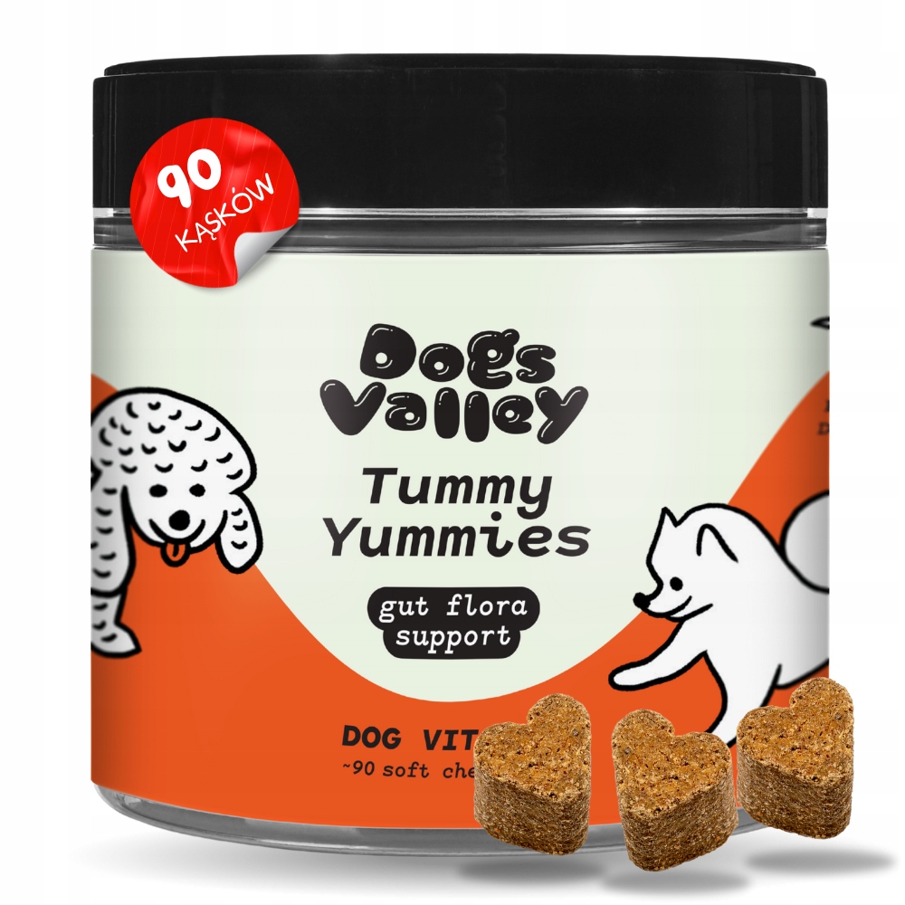Doplňky stravy pro psa Zdravá střeva Trávení Probiotika Vitamíny 90ks