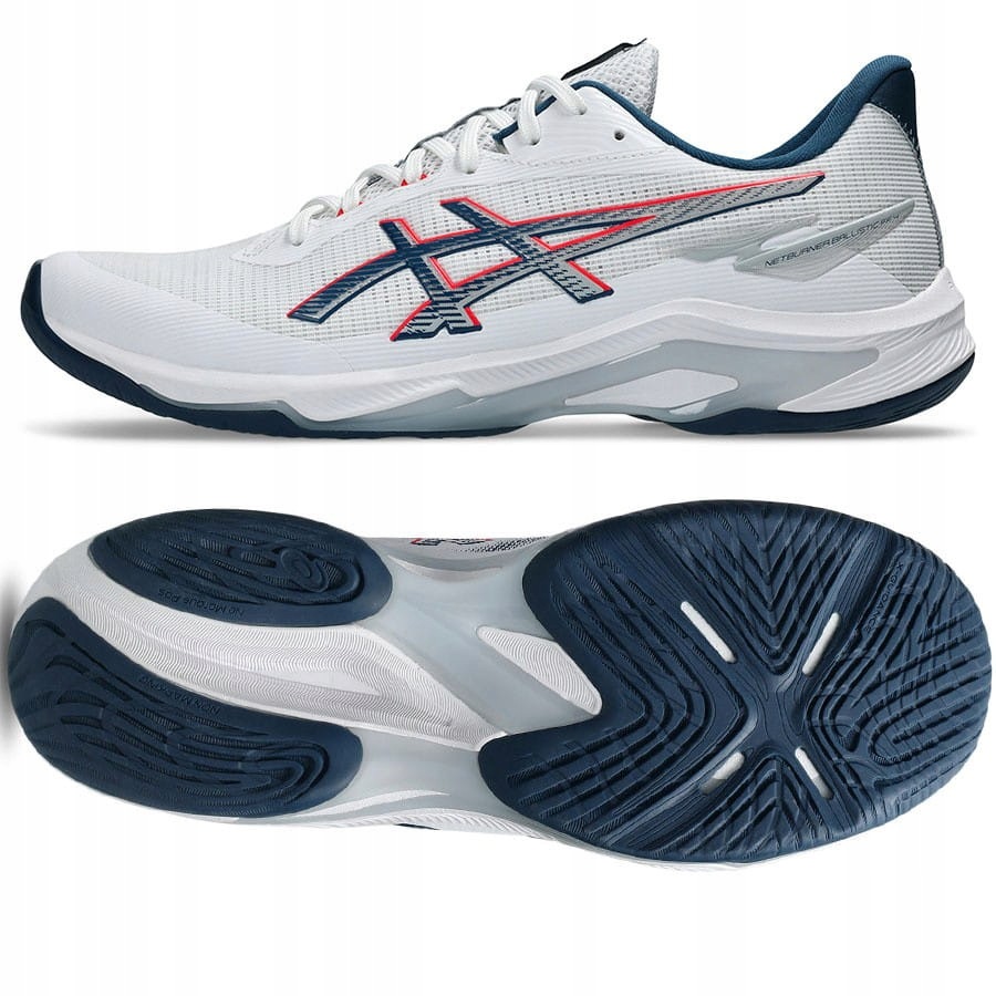 Buty Asics Netburner Ballistic Ff 4 1051A088 101 44, Biały 44, Biały