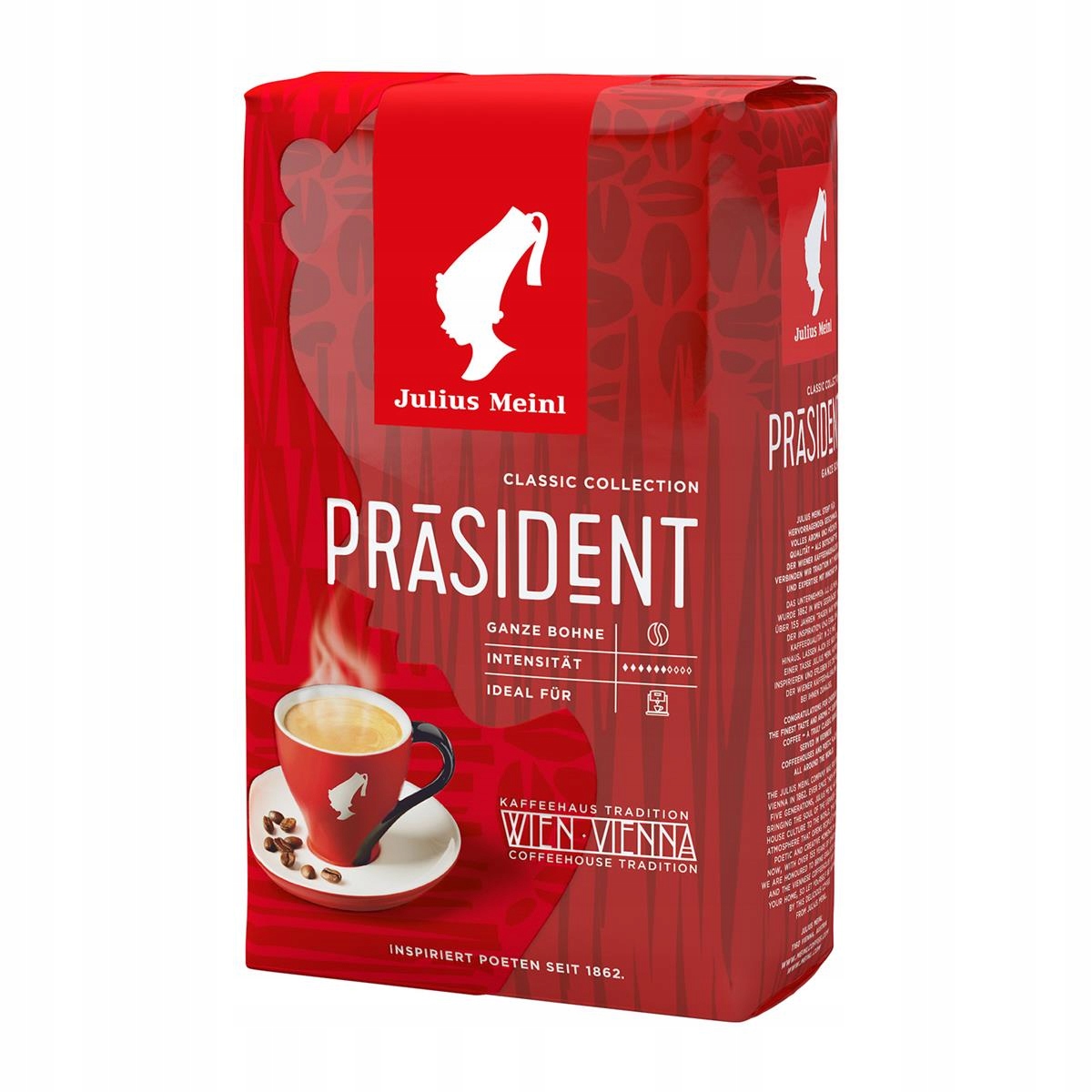 zestaw 6 x Julius Meinl Prasident kawa ziarnista 0,5 kg,, 3kg