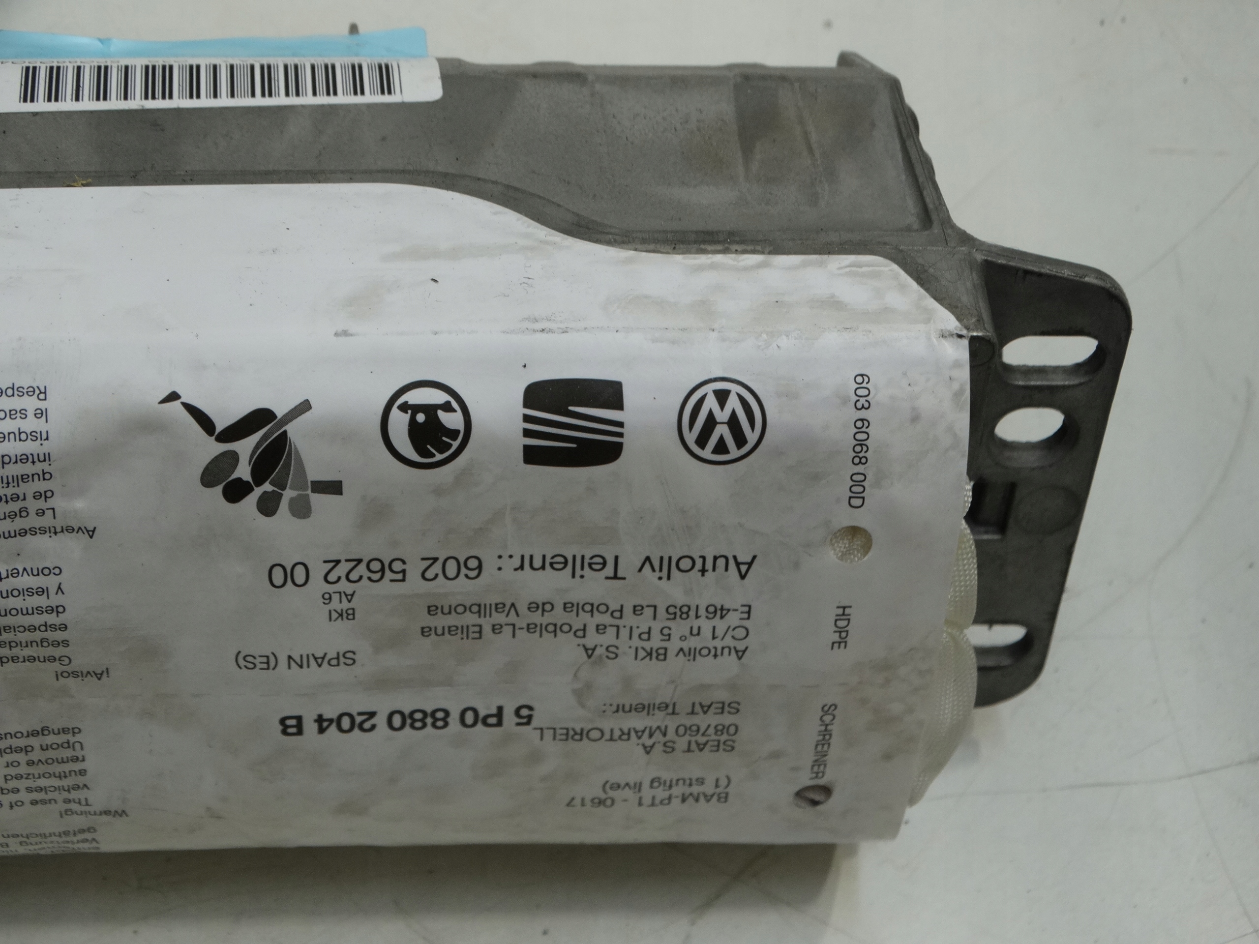 airbag airbag spolujezdce SEAT ALTEA 2007R. 5P0880204B
