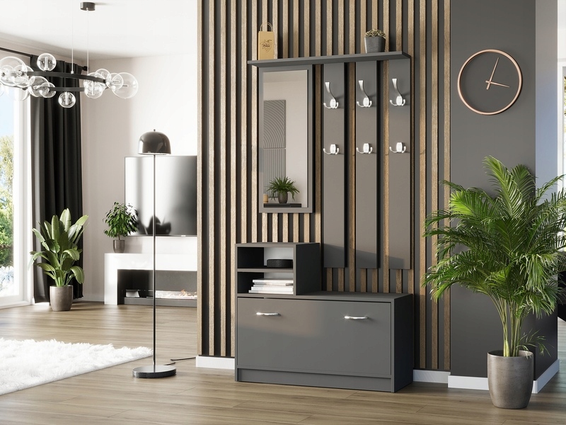 Garderoba wieszak szafka na buty antracyt V-1 Producent