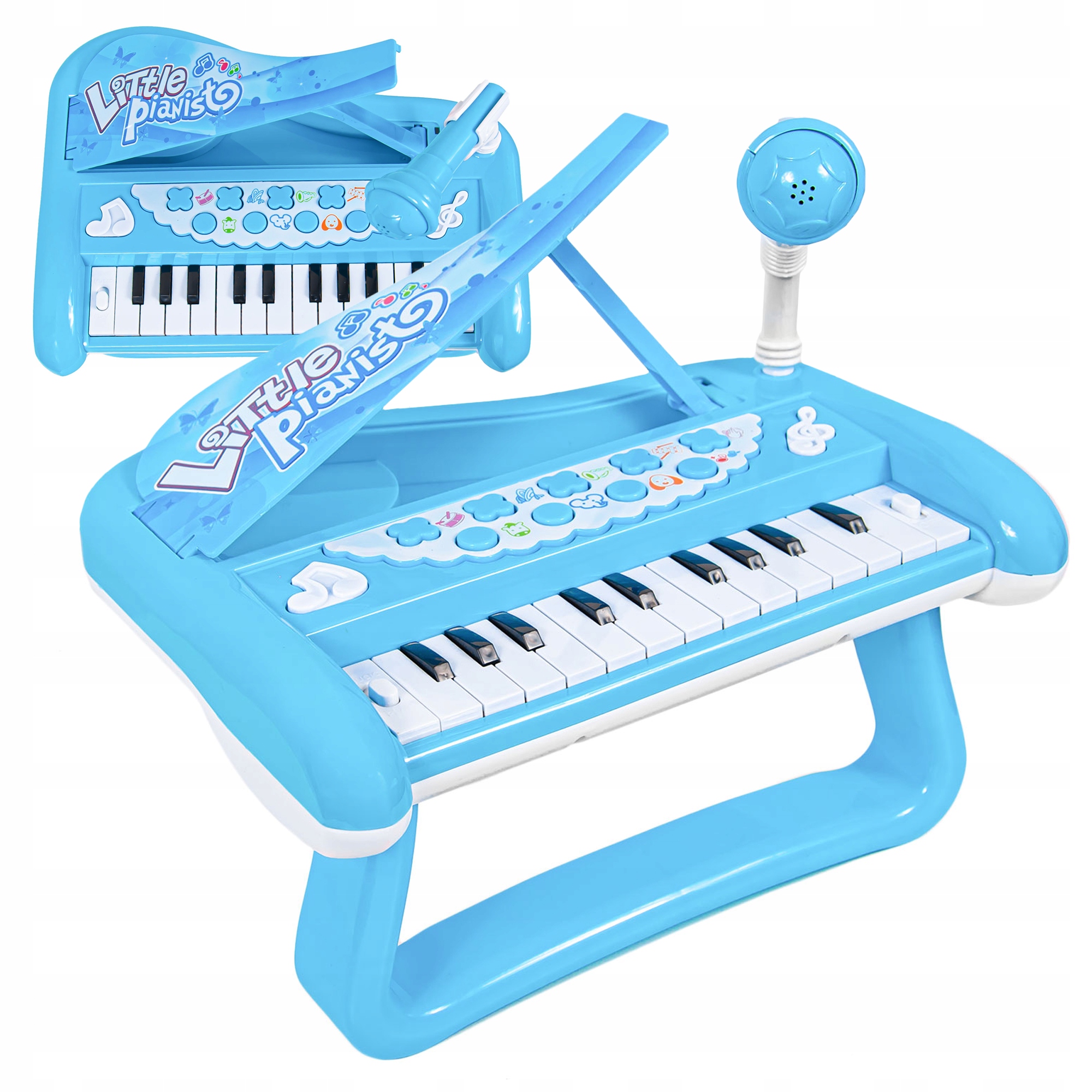 

Pianino dla dzieci mikrofon karaoke led organy