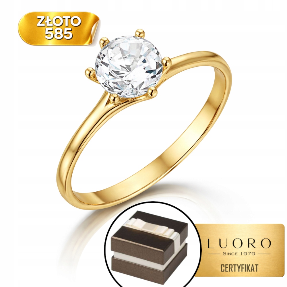 Prstýnek 585 14K Se Zirkonem 5,4 MM V Šesti Tlapkách R17