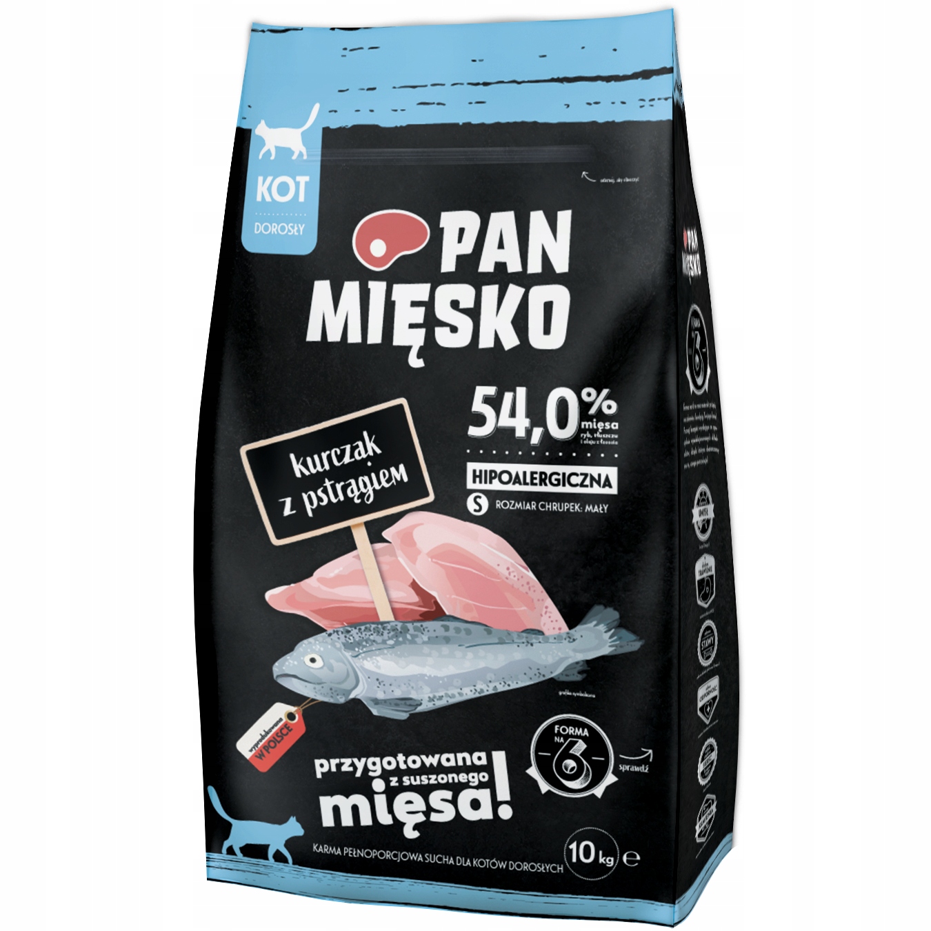 Levně Pan Mięsko Kuře s pstruhem S krmivo pro kočky 10 kg