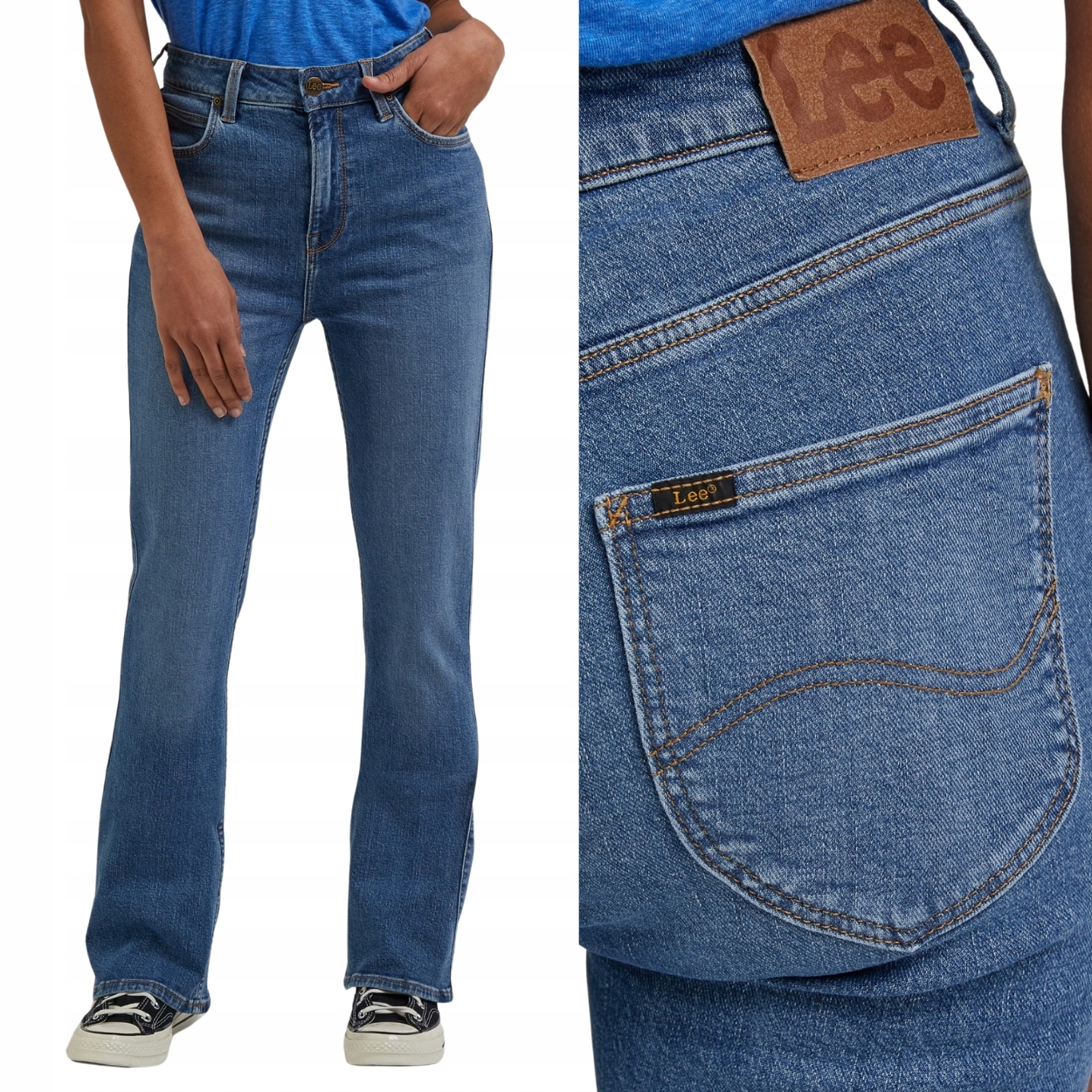 Lee Breese Boot bootcut Dámské Džíny Rozšířeného Střihu Do Zvonu S Vyšším Pasem W27 L31