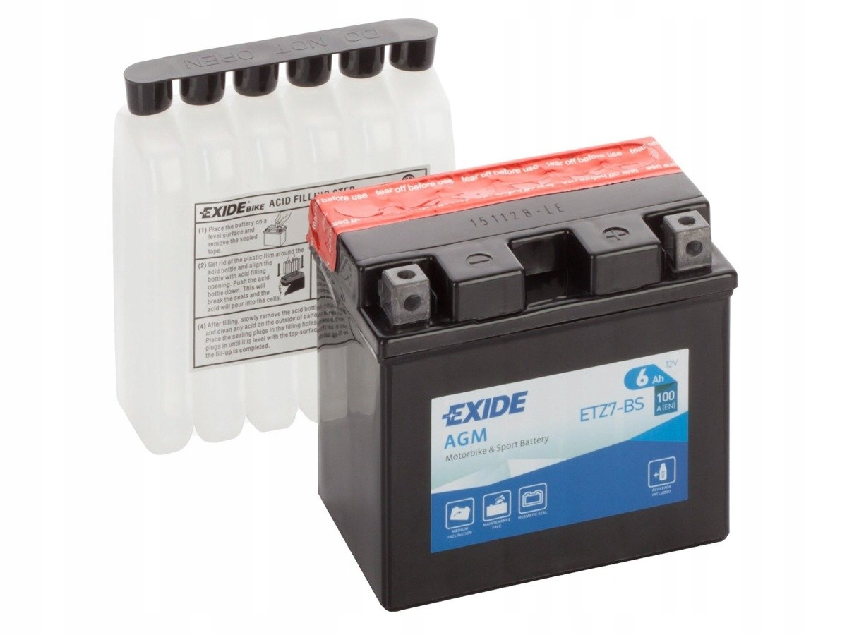 

Akumulator Exide YTZ7-BS 6Ah 100A