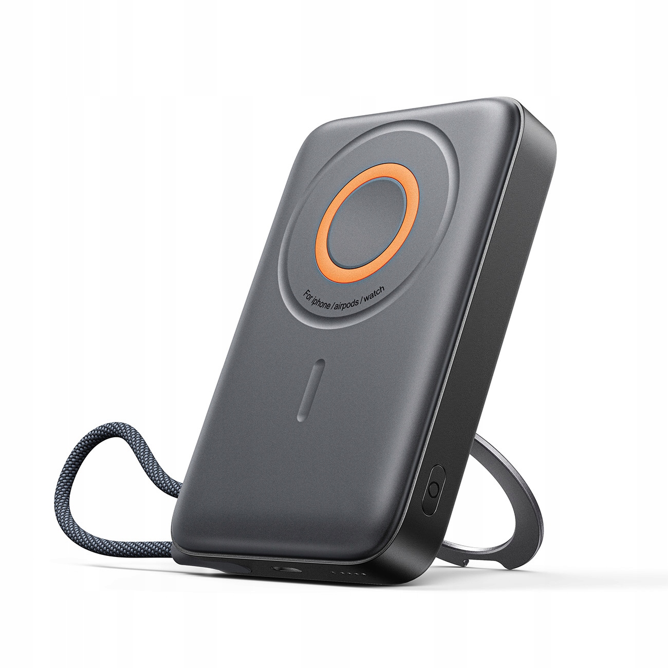 Indukční Powerbanka 3V1 10000MAH 22.5W Kabelem Magsafe Černá