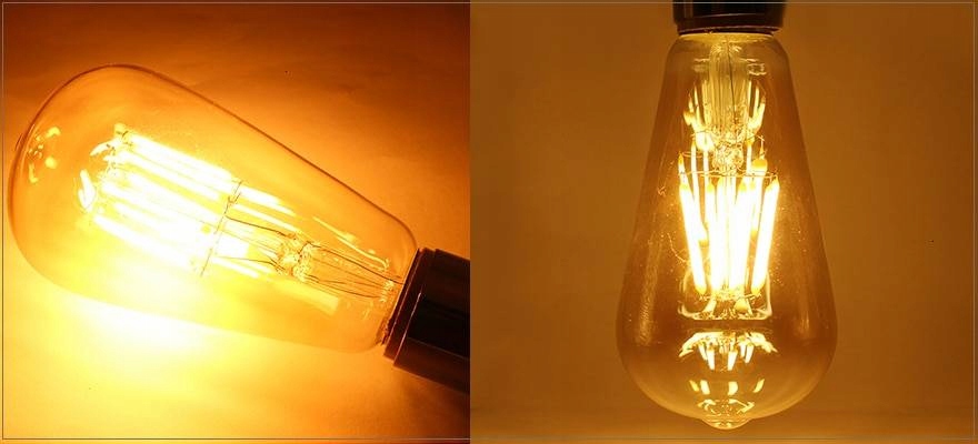 Żarówka LED ST64 E27 Filament 2300K 8W barwa ciepł Rodzaj LED