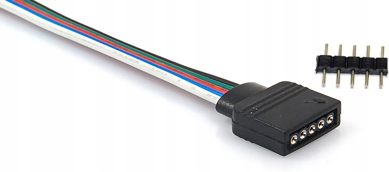 

Konektor Rgbw 5 pin przewód 10cm