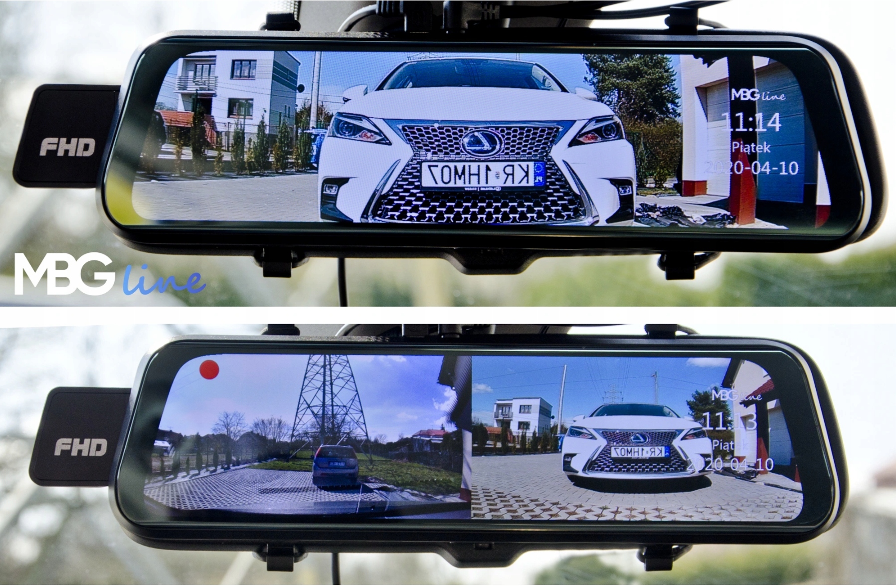 Kamera Rejestrator lusterko 2K+FHD HS900PRO SONY Marka MBG Line