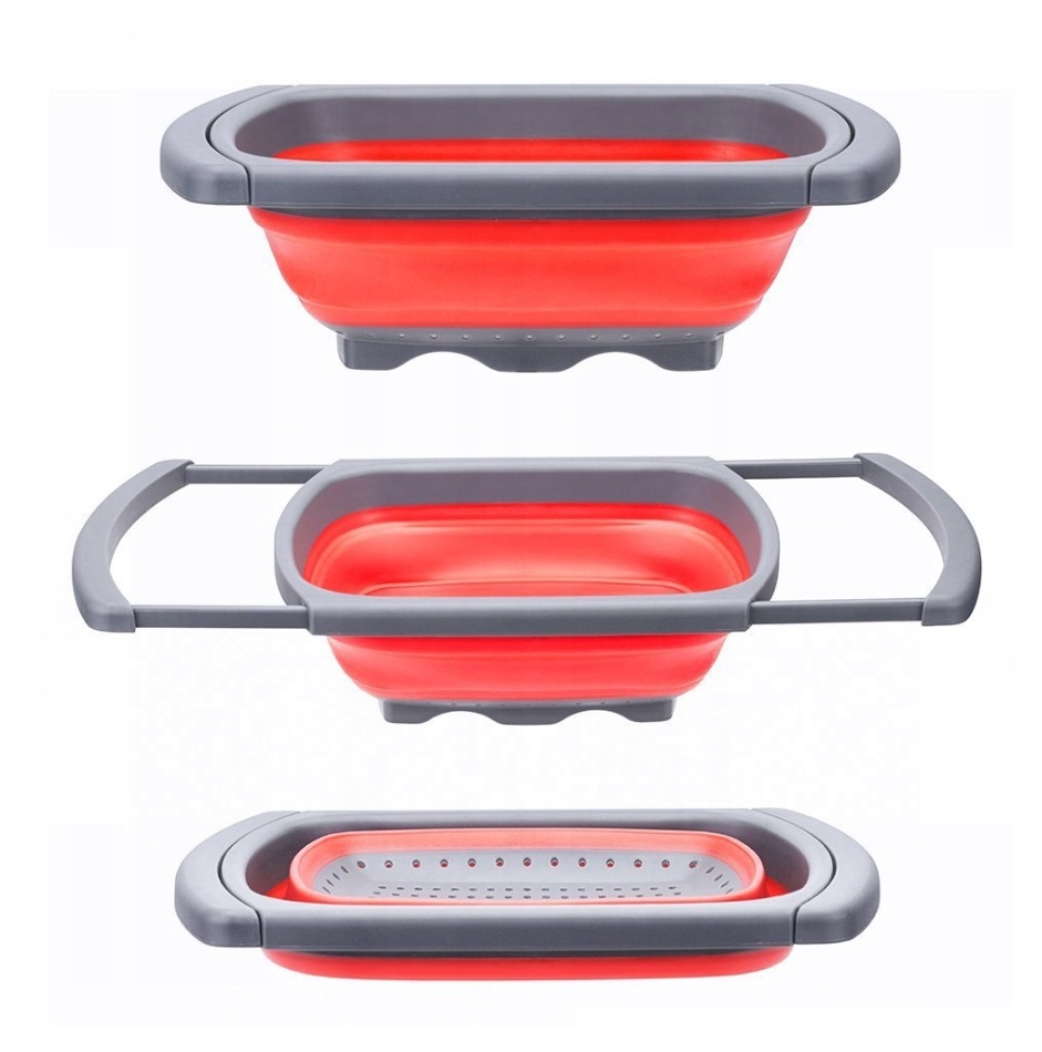 

Durszlak Sitko Cedzak Składany Silikonowy Rączki