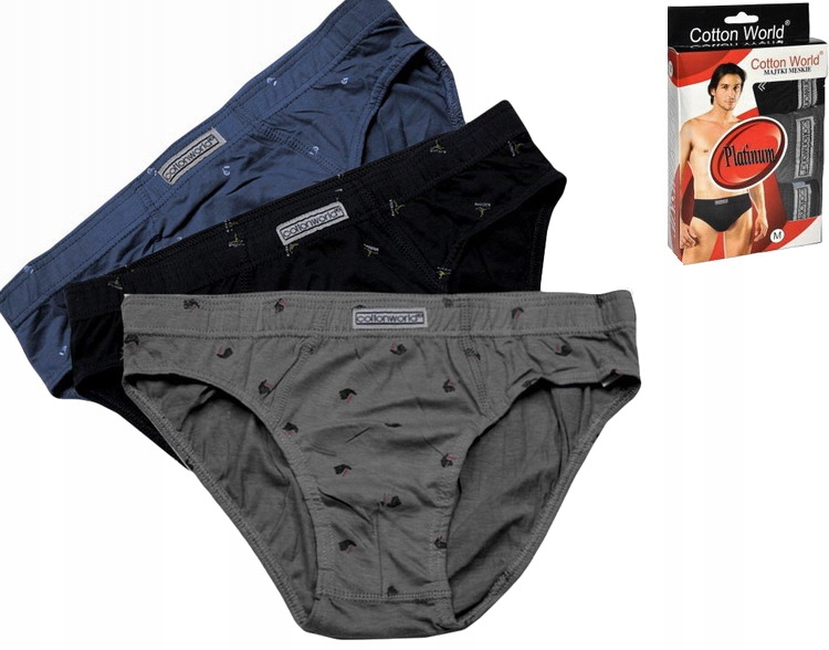 

L-slipy Męskie 100% Cotton World majtki Gratisy!