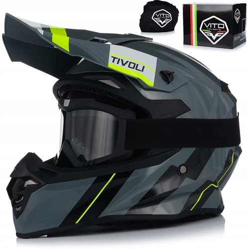 Motocyklová Prilba Vito Tivoli Nardo Okuliare Terénna Enduro Cross Štvorkolka
