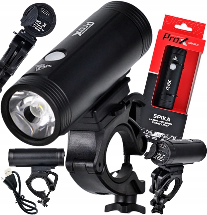 Prox Spika Lampka rowerowa Usb 1100 lm 5000 mAh