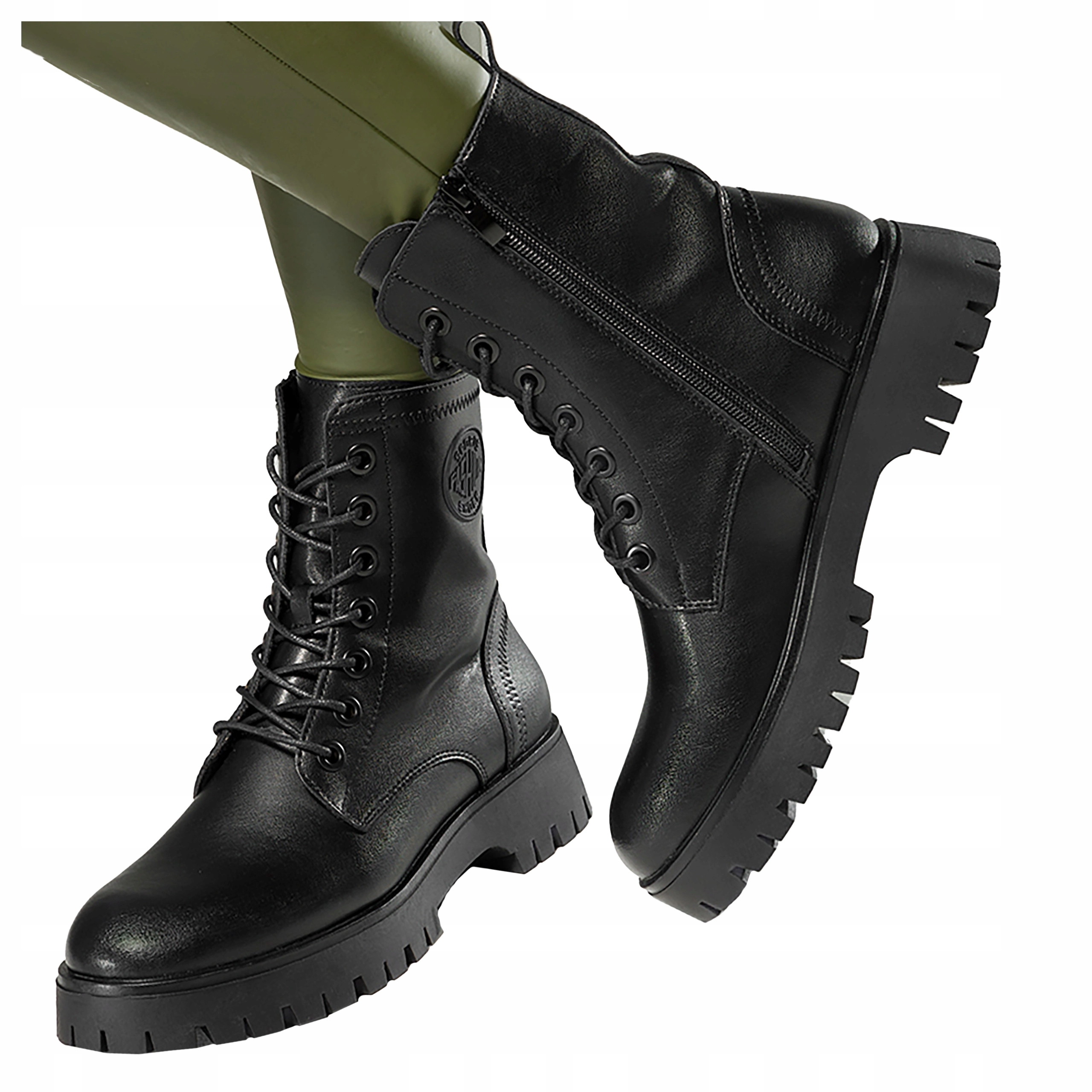 Kožené Kotníkové Boty Černé Dámské Módní Ozdoba Na Svršku vel. 37