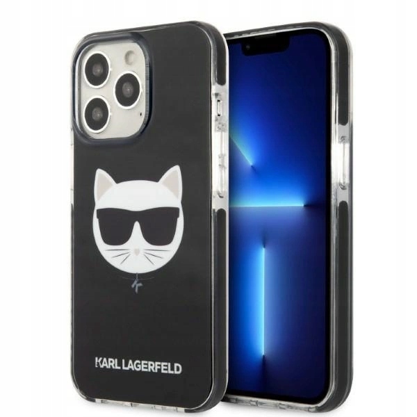 Pouzdro Karl Lagerfeld Choupette Head pro iPhone 13 Pro Max černé