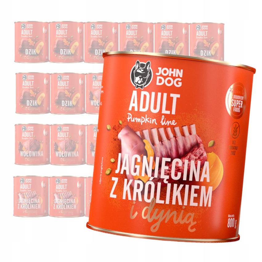 John Dog MIX 3 Příchutí Bez Drůbeže Pro Psy 24x800g