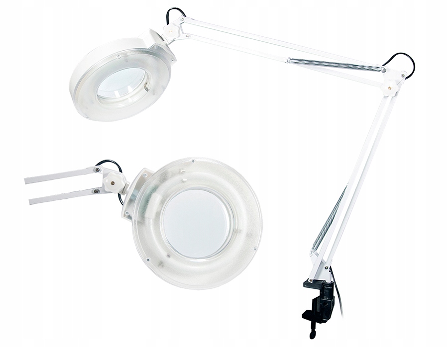 Lampa s lupou Yihua 298 115 mm, zvětšení 5D, bílá, připevněná k pracovní desce 11W