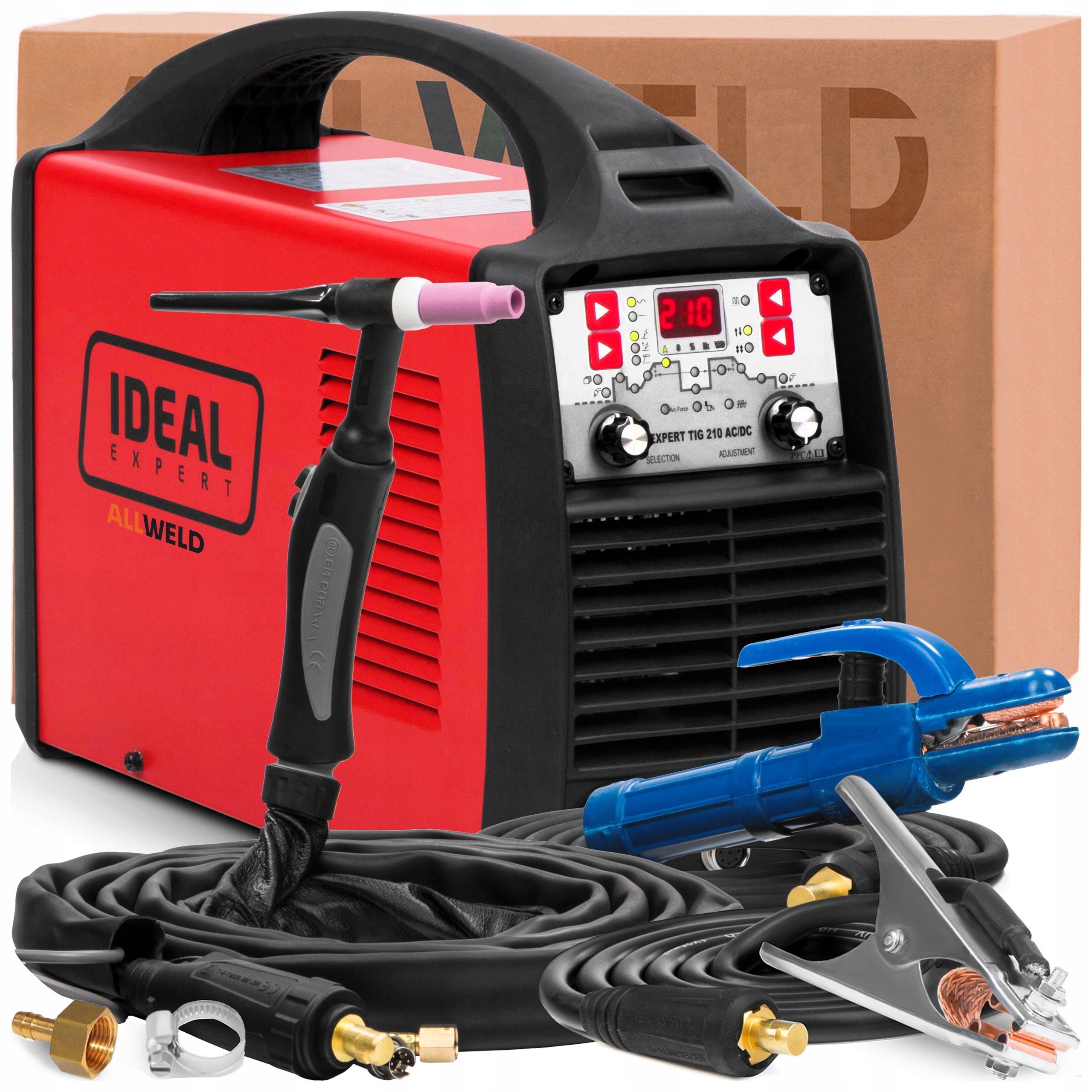 Svářečka Ideal Expert Tig 210 Ac DC Puls Mma 230V 210A Hf Lift Igbt Pfc