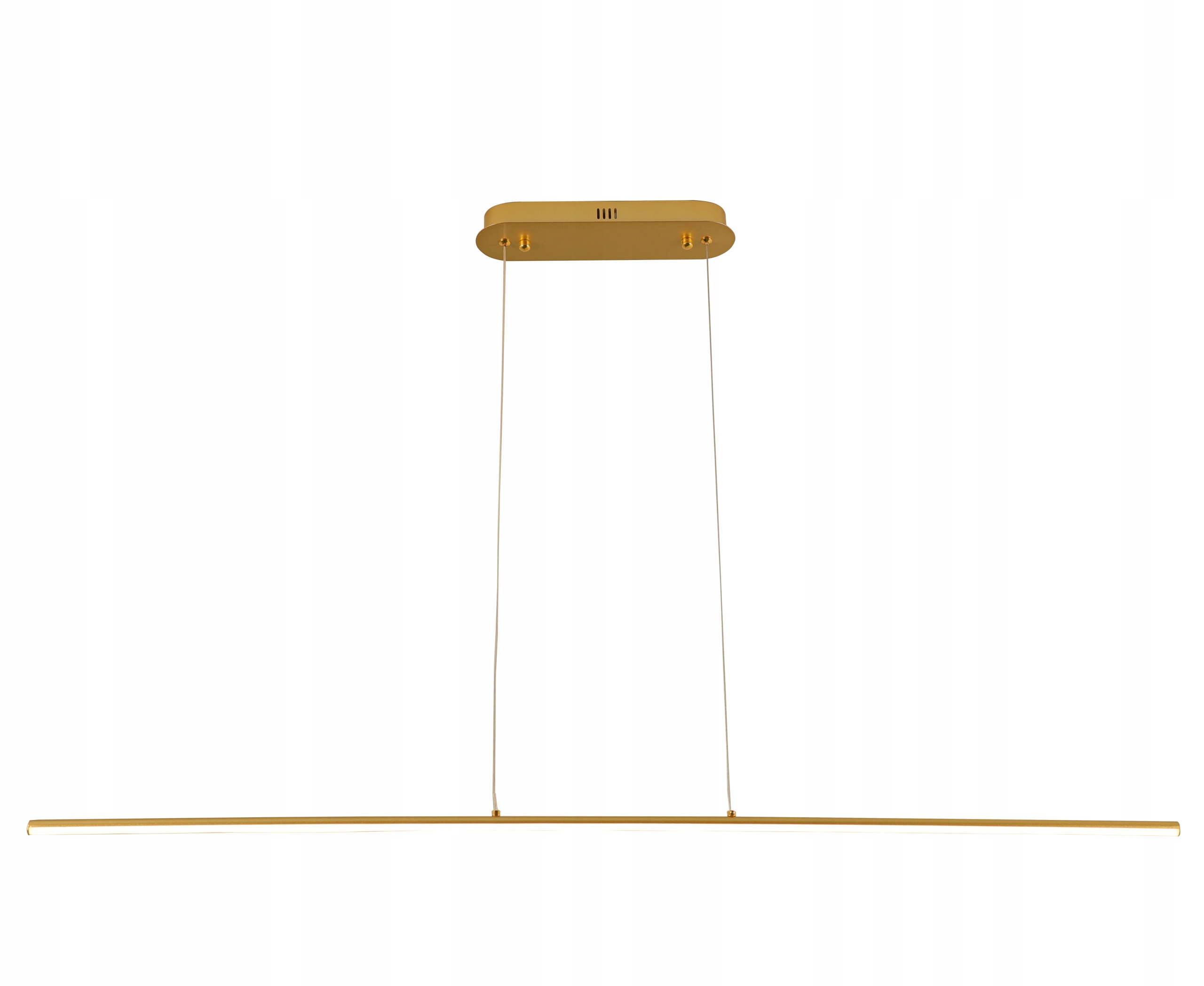 Złota lampa wisząca Monako Led długa nad stół nowoczesna liniowa slim 100cm