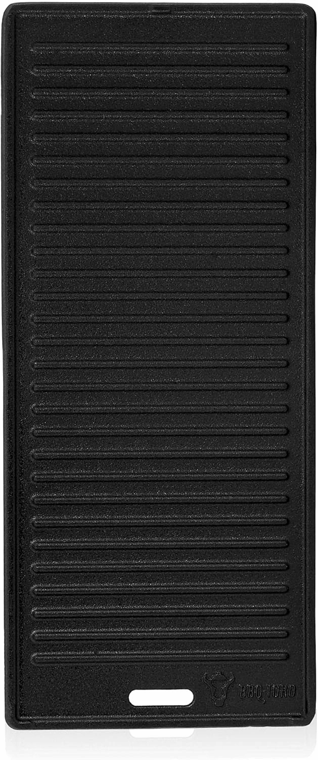 Litinová Grilovací Deska 45 x 19,5 cm Oboustranná Smaltovaná Bbq Gril