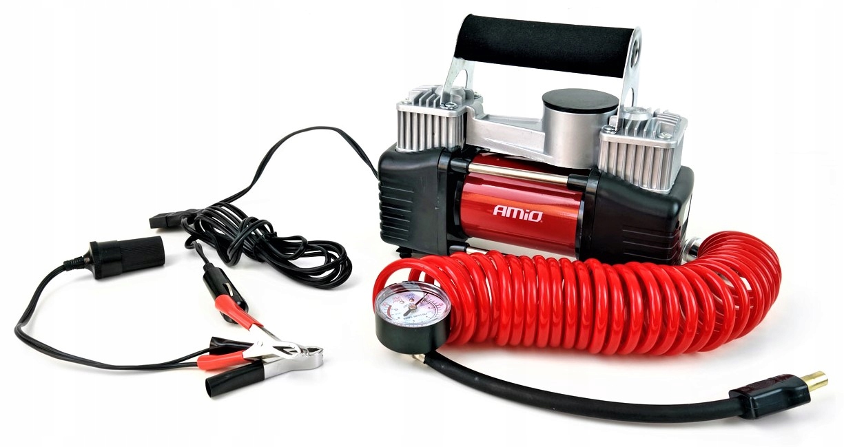 WYDAJNY KOMPRESOR SPREZARKA AMIO 12V 60L MIN 10BAR Producent code 01136