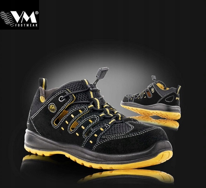 Sandały Robocze Ochronne Lekkie VM Memphis S1 ESD Rozmiar obuwia 48