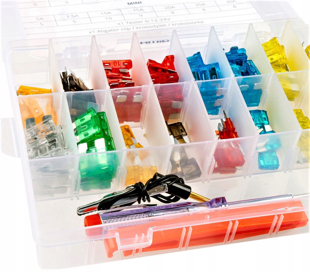 ZESTAW BEZPIECZNIKÓW SAMOCHODOWYCH 150 EL.+PRÓBNIK Marka Amio