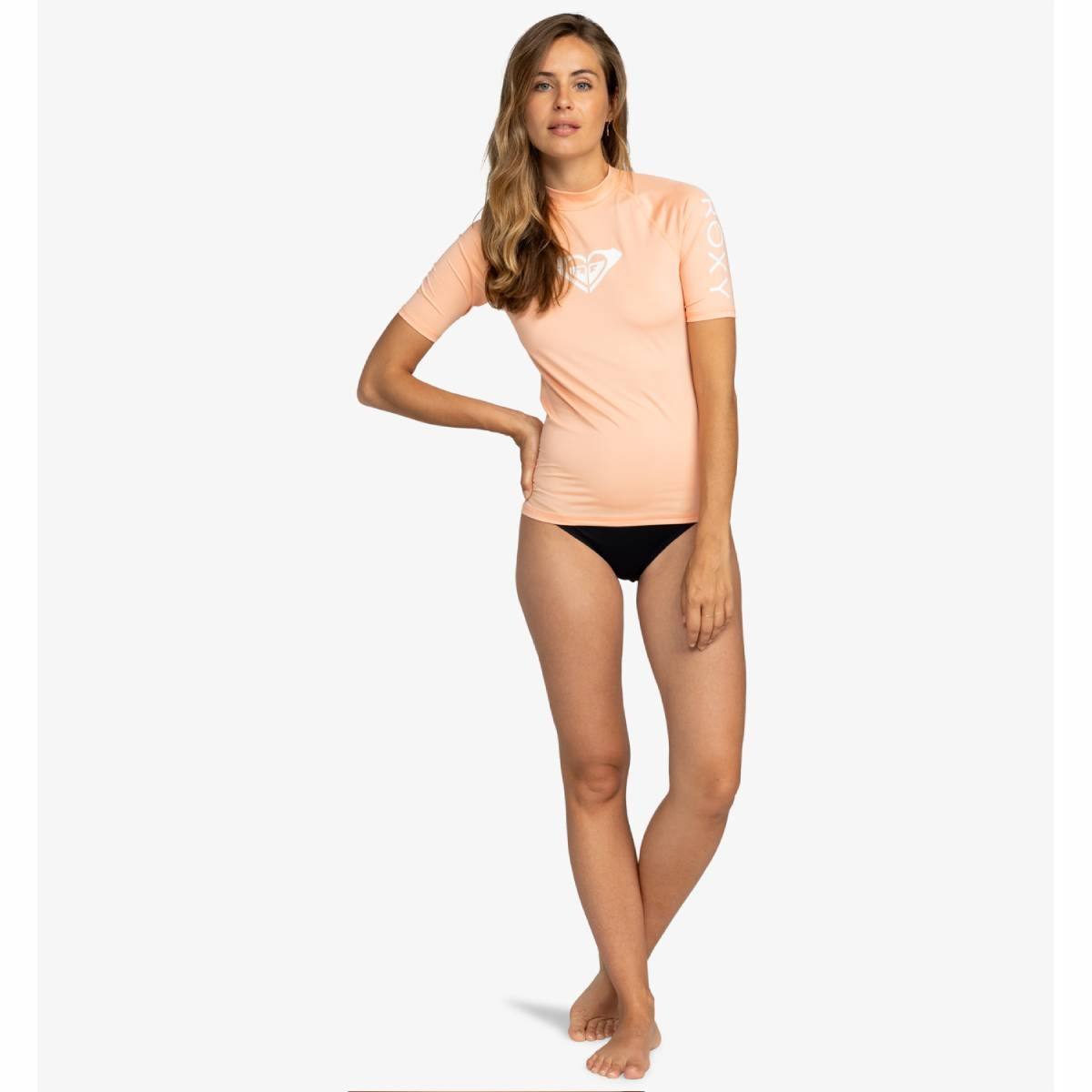 Koszulka krótki rękaw Roxy SS Whole Hearted UPF 50 Rashguard Souffle 2024 S Płeć nie dotyczy