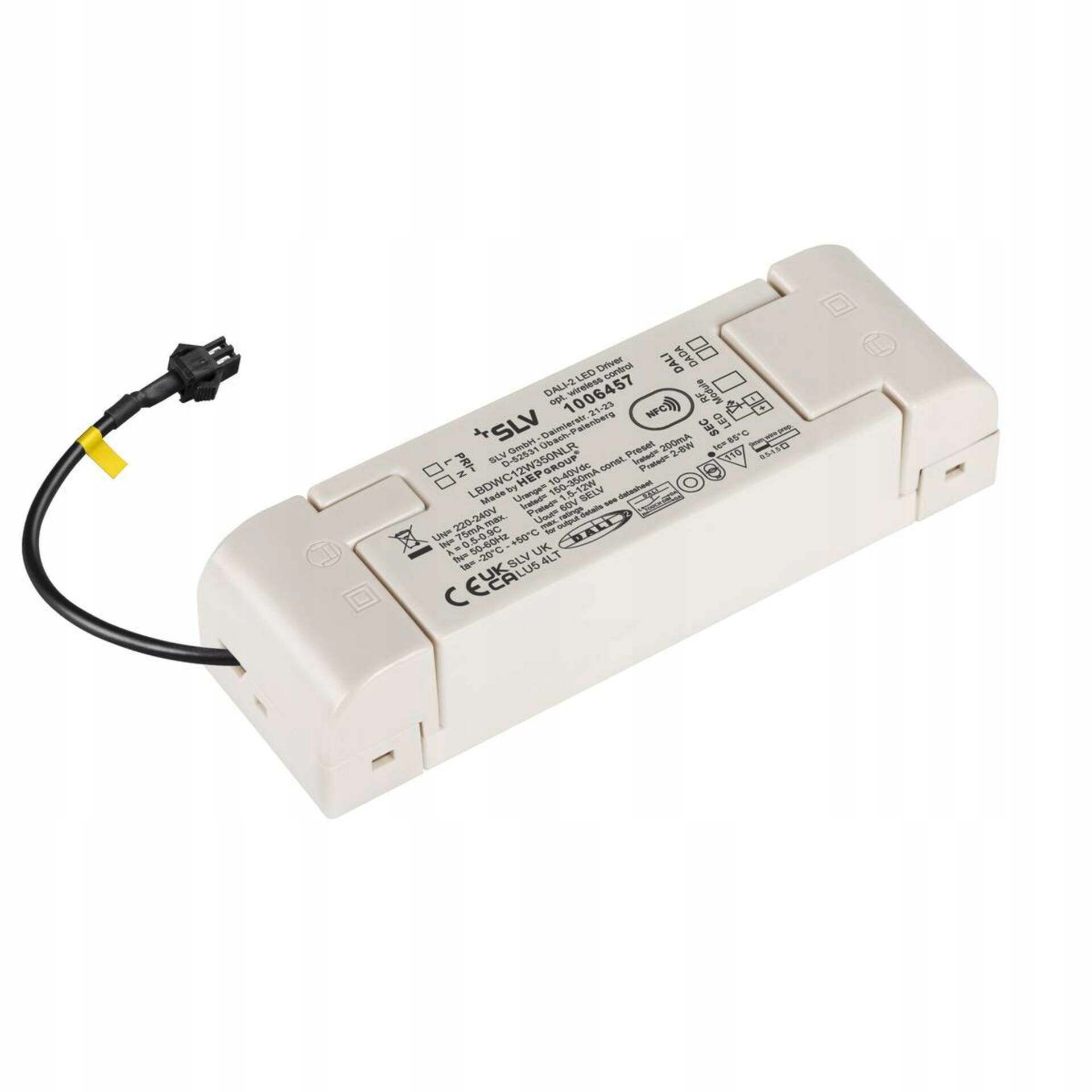 Led driver Slv 12W 200mA Dali Rf bílý IP20