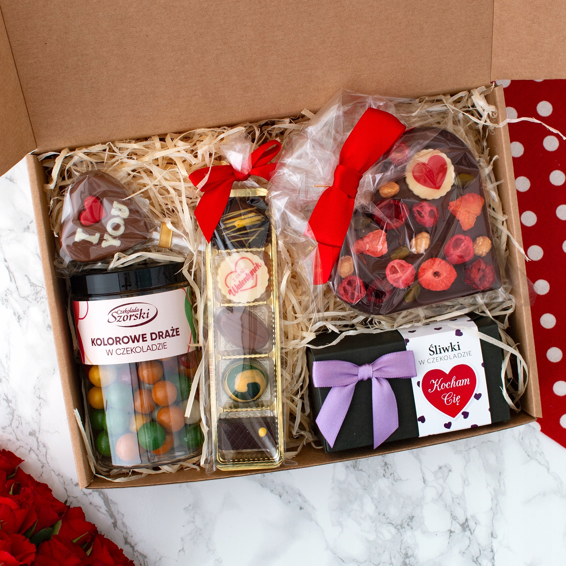 Walentynkowy zestaw słodkości