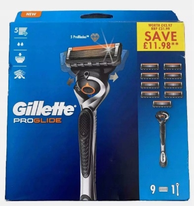 Gillette Fusion Proglide náplně 9ks Uk rukojeť
