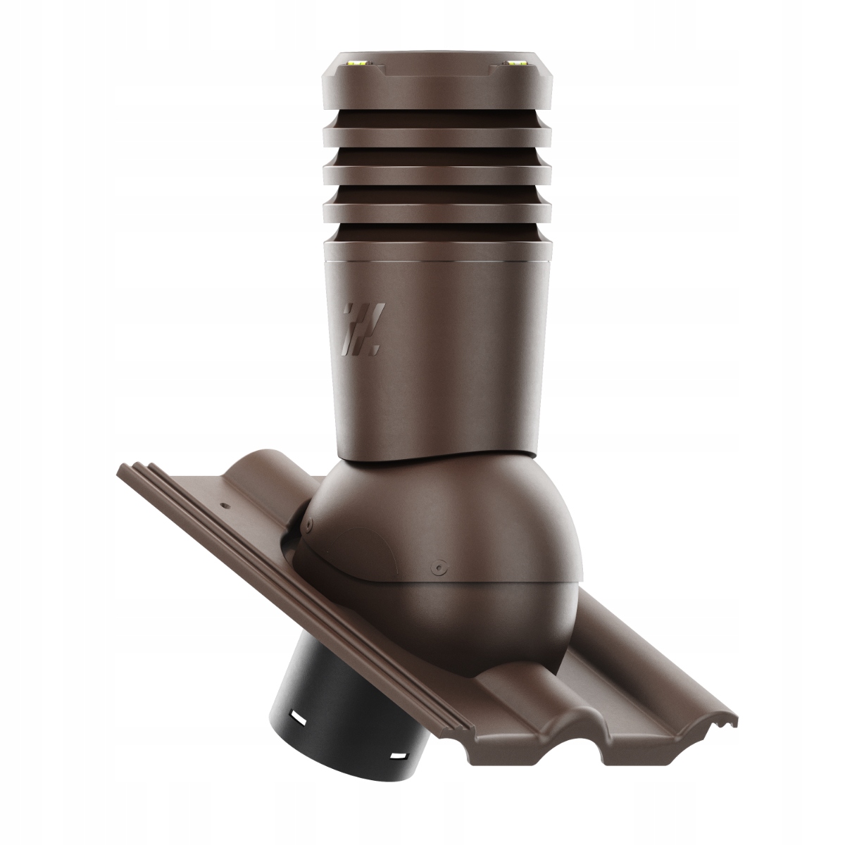 Větrací komín ECO150 střešní Creaton Heidelberg Planar Hnědý