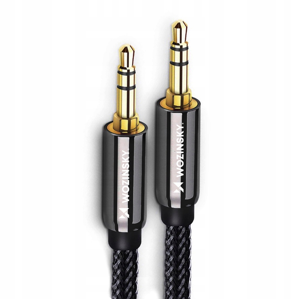Wozinsky uniwersalny kabel mini jack 2x kabel Aux 1,5 m czarny Wozinsky
