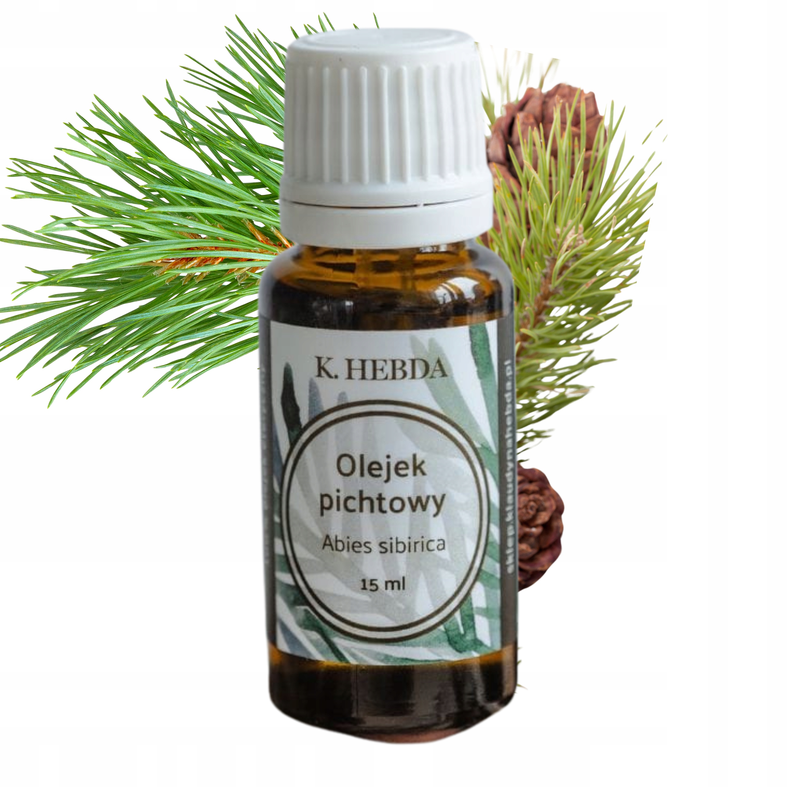 Olejek Eteryczny Pichtowy z Jodły Syberyjskiej Leśny Zapach Hebda 15 ml