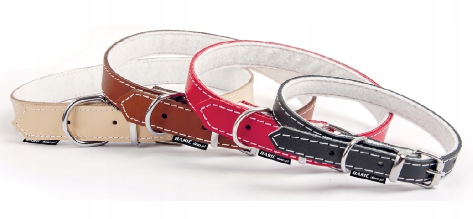 

Dino Obroża skórzana czarna 18mm/43cm