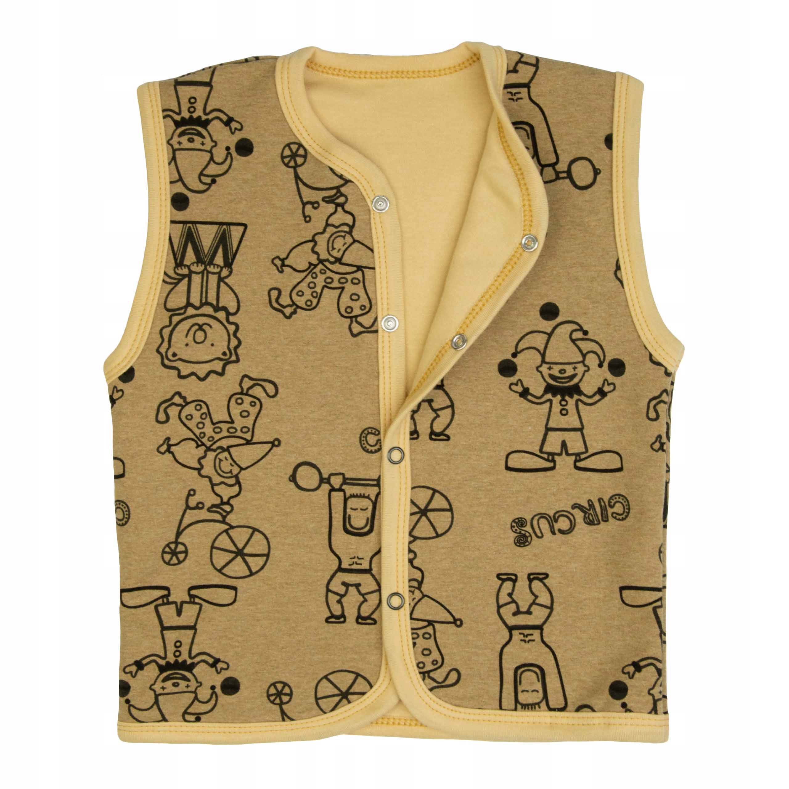 KAMIZELKA DWUWARSTWOWA dziecięca BAWEŁNIANA 92