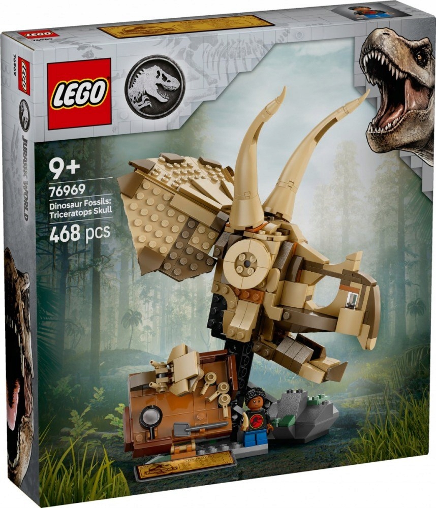 Stavebnice Jurský svět 76969 Kostry dinosaurů: lebka triceratopsa