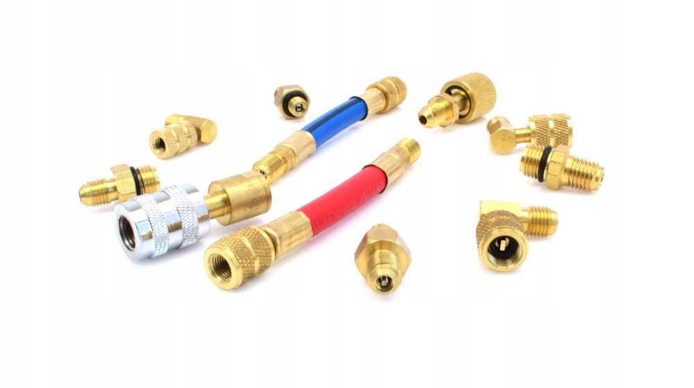 ZESTAW ADAPTERÓW DO UKŁADU KLIMATYZACJI R12 R134A 11 SZT. Marka Satra