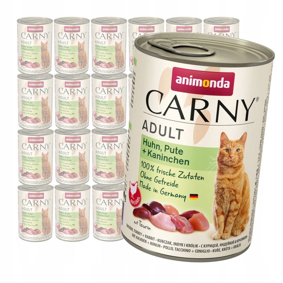 Levně Animonda Carny Adult 24x400g Mokré Krmivo Pro Kočky Krůta Králík