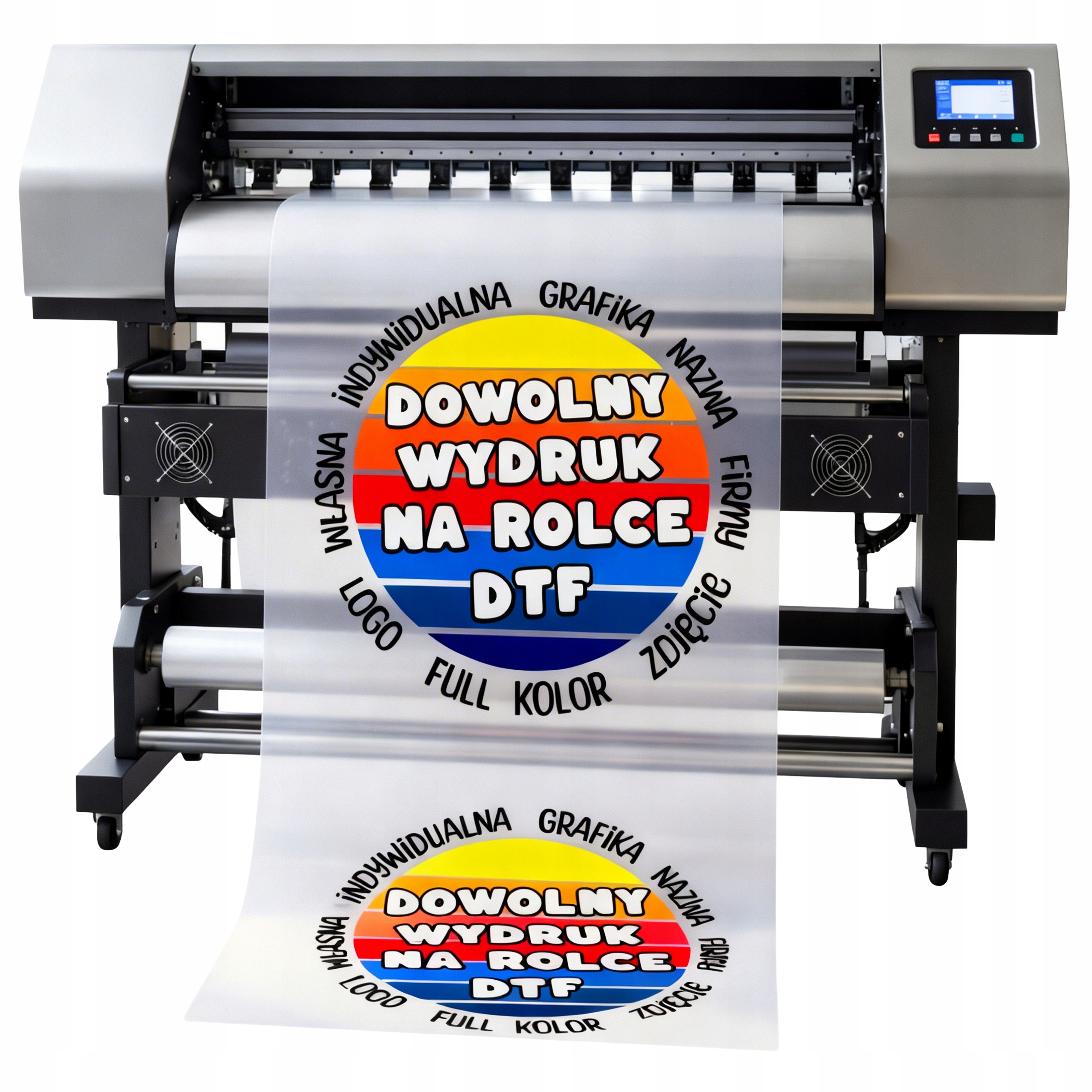 Nadruk Wydruk Na Metry z Rolki DTF 1mb 60cm Termotransfer do Wgrzania