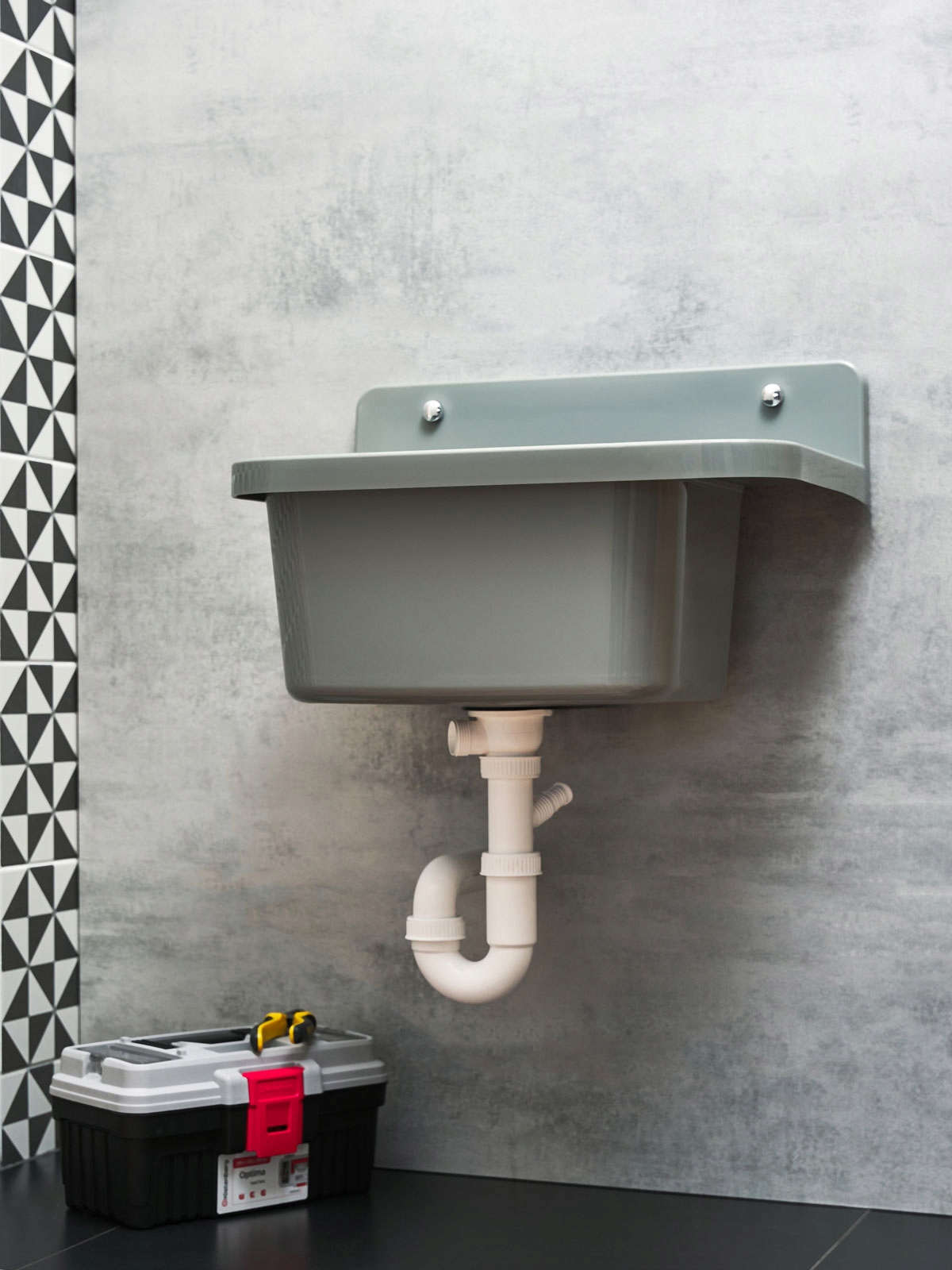 ZLEW GOSPODARCZY Komora Techniczna Roboczy Szary Pralnia Garaż Kotłownia Informacje dodatkowe ociekacz