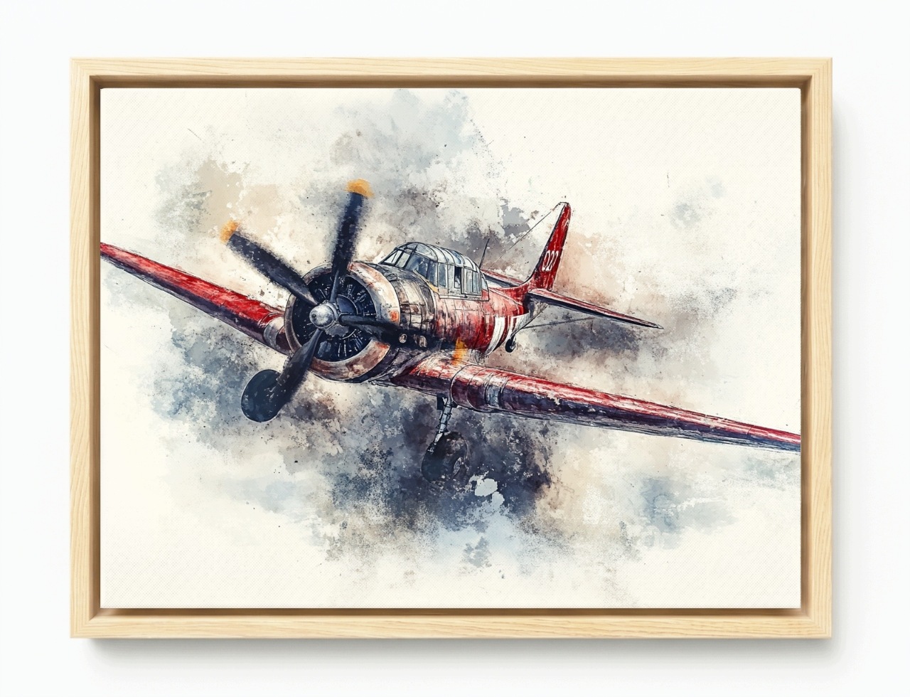 Obraz Rám Americká Krabička Letadlo Vrtule Cestování Retro Klasik 100x75