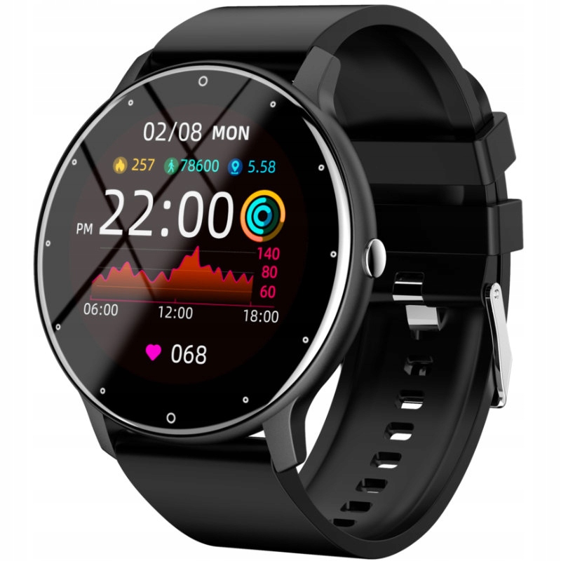 SMARTWATCH MĘSKI RUBICON MENU PL CIŚNIENIE SMS BOX Lokalizator GPS nie